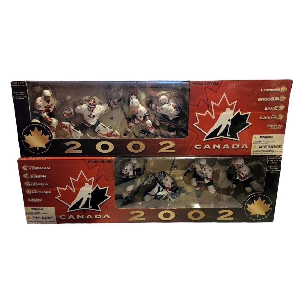 McFarlane Rare 2002 Team Canada Hockey Set 8 Figures - Two Box Set